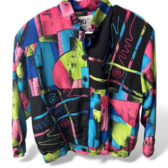 Vintage art to wear retro 80’s bomber Jacket 12 - Picture 3 of 16